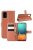 RMPACK Samsung Galaxy A71 Notesz Tok Business Series Kitámasztható Bankkártyatartóval Barna