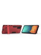 RMPACK Samsung Galaxy A71 2in1 Tok Ütésálló - Kitámasztható TPU Hybrid Piros