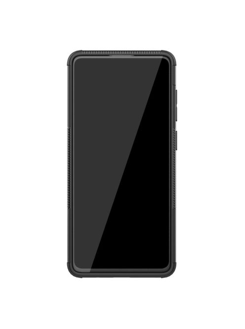 RMPACK Samsung Galaxy A71 Ütésálló Tok Kitámasztható 2in1 Hybrid Fekete