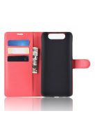 RMPACK Samsung Galaxy A80 Notesz Tok Business Series Kitámasztható Bankkártyatartóval Piros