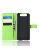 RMPACK Samsung Galaxy A80 Notesz Tok Business Series Kitámasztható Bankkártyatartóval Zöld
