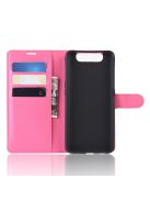 RMPACK Samsung Galaxy A80 Notesz Tok Business Series Kitámasztható Bankkártyatartóval Pink