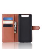 RMPACK Samsung Galaxy A80 Notesz Tok Business Series Kitámasztható Bankkártyatartóval Barna