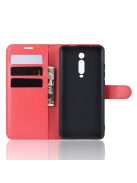 RMPACK Xiaomi Mi 9T Mi 9T Pro Notesz Tok Business Series Kitámasztható Bankkártyatartóval Piros
