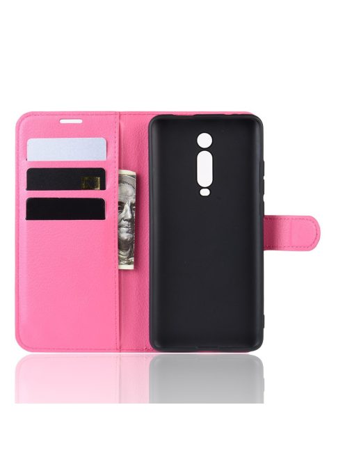 RMPACK Xiaomi Mi 9T Mi 9T Pro Notesz Tok Business Series Kitámasztható Bankkártyatartóval Pink