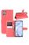 RMPACK Huawei P40 Lite Notesz Tok Business Series Kitámasztható Bankkártyatartóval Piros