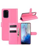 RMPACK Samsung Galaxy S20 Notesz Tok Business Series Kitámasztható Bankkártyatartóval Pink
