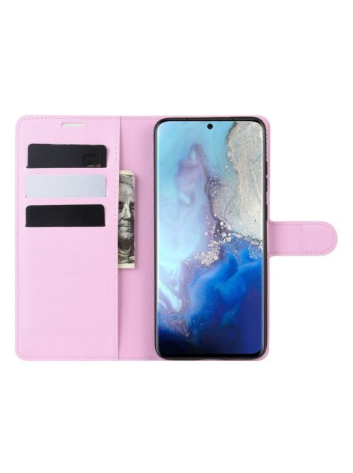 RMPACK Samsung Galaxy S20 Notesz Tok Business Series Kitámasztható Bankkártyatartóval Rózsaszín