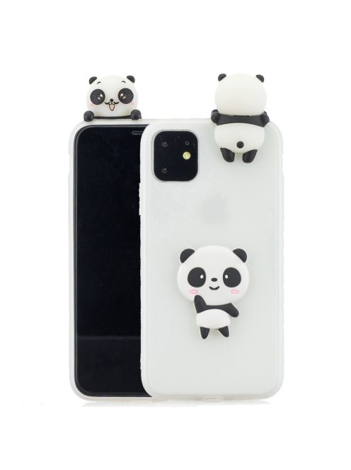 RMPACK iPhone 11 Szilikon Tok 3D Cuki Style Panda Fehér