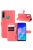 RMPACK Huawei P40 Lite E Notesz Tok Business Series Kitámasztható Bankkártyatartóval Piros