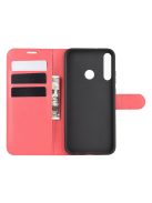 RMPACK Huawei P40 Lite E Notesz Tok Business Series Kitámasztható Bankkártyatartóval Piros