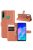 RMPACK Huawei P40 Lite E Notesz Tok Business Series Kitámasztható Bankkártyatartóval Barna