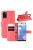 RMPACK Samsung Galaxy A41 Notesz Tok Business Series Kitámasztható Bankkártyatartóval Piros