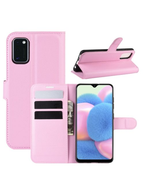 RMPACK Samsung Galaxy A41 Notesz Tok Business Series Kitámasztható Bankkártyatartóval Rózsaszín