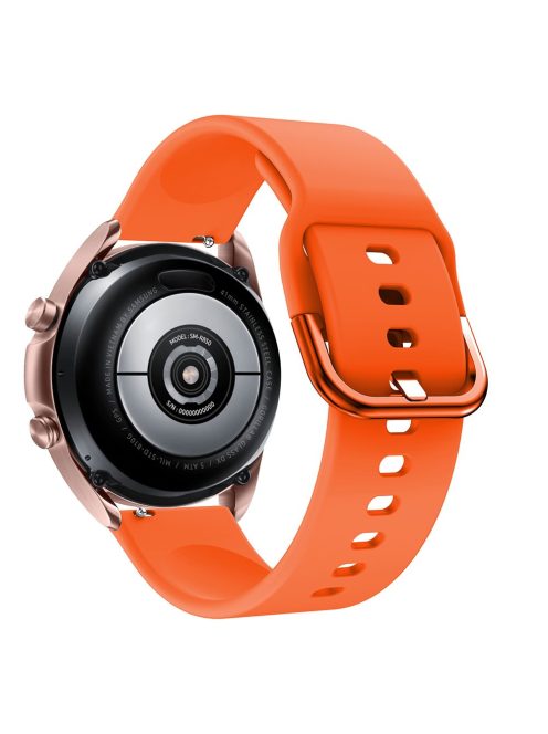 RMPACK Samsung Galaxy Watch 3 41mm Óraszíj Pótszíj Okosóra Szíj Szilikon Nature Narancssárga
