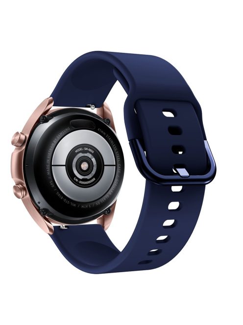 RMPACK Samsung Galaxy Watch 3 41mm Óraszíj Pótszíj Okosóra Szíj Szilikon Nature SötétKék
