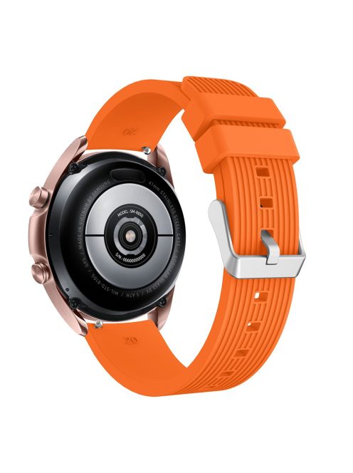 RMPACK Samsung Galaxy Watch 3 41mm Pótszíj Okosóra Szíj Óraszíj Szilikon Sport Style Narancssárga