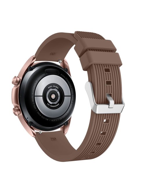 RMPACK Samsung Galaxy Watch 3 41mm Pótszíj Okosóra Szíj Óraszíj Szilikon Sport Style Barna