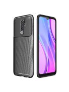 RMPACK Xiaomi Redmi 9 Tok Szilikon TPU Carbon Fiber - Karbon Minta Fekete