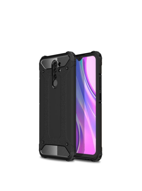 RMPACK Xiaomi Redmi 9 Ütésálló Armor Tok Guard Series 2in1 Fekete