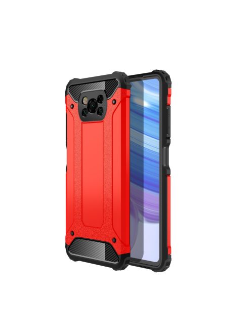 RMPACK Xiaomi Poco X3 Ütésálló Armor Tok Guard Series 2in1 Piros