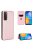 RMPACK Huawei P Smart 2021 Notesz Tok Karbon Mintázattal Kártyatartóval Rózsaszín