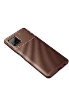 RMPACK Samsung Galaxy A12 Tok Szilikon TPU NEW Carbon Fiber - Karbon Minta Barna