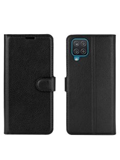   RMPACK Samsung Galaxy A12 Notesz Tok Business Series Kitámasztható Bankkártyatartóval Fekete