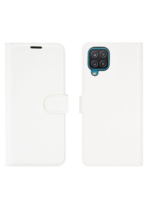 RMPACK Samsung Galaxy A12 Notesz Tok Business Series Kitámasztható Bankkártyatartóval Fehér