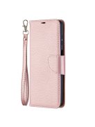 RMPACK Samsung Galaxy A12 Notesz Tok Prémium Woman Series Kitámasztható - Kártyatartóval Rózsaarany