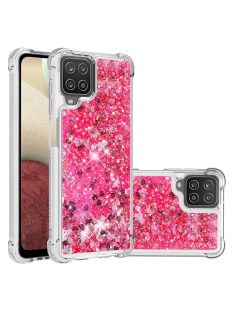   RMPACK Samsung Galaxy A12 TPU Szilikon Tok Glitteres Csillámló Pink
