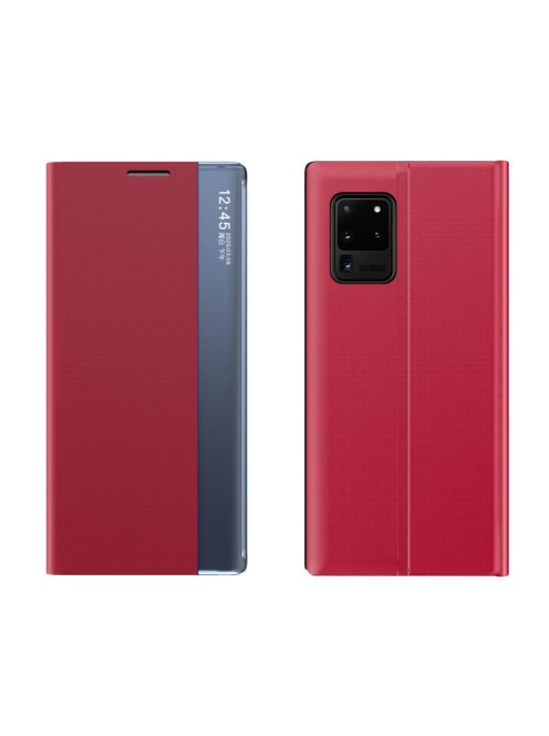 RMPACK Samsung Galaxy A72 5G Notesz Tok Prémium View Window Ablakos Piros