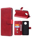 RMPACK Xiaomi Redmi Note 9T 5G Notesz Tok Classic Series Kitámasztható Bankkártyatartóval Piros