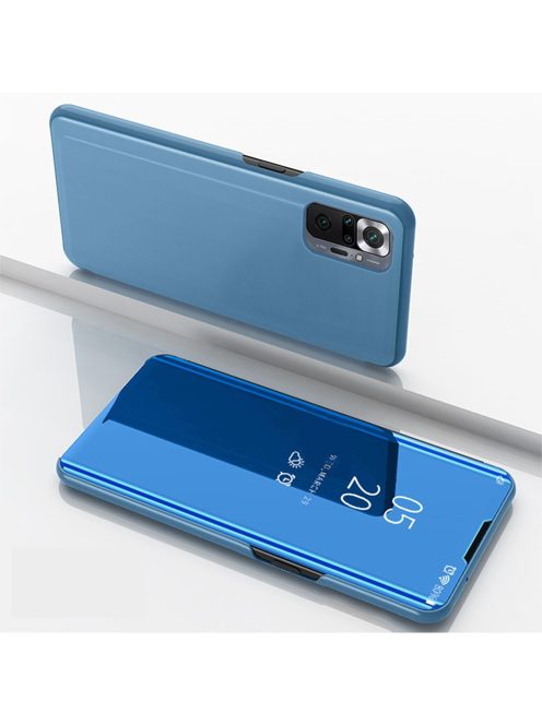 RMPACK Xiaomi Redmi Note 10 Pro Notesz Tok Mirror - Tükrözödő Áttetsző Fedlap Kék