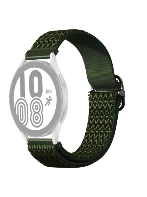 RMPACK Samsung Galaxy Watch4 42mm Pótszíj Óraszíj Szövet Szíj Nylon Rhombus Style Zöld