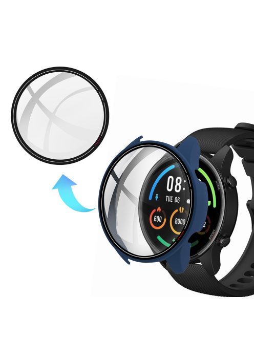 RMPACK Xiaomi Mi Watch Védőkeret Protetive Cover 2in1 Üvegfóliával Tempered Glass 2in1 Kék