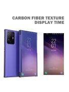 RMPACK Xiaomi 11T / 11T Pro Notesz Tok Carbon Fiber Series Karbon Mintázattal Kitámasztható View Window Fekete