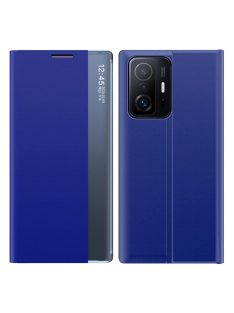   RMPACK Xiaomi 11T / 11T Pro Notesz Tok ELEGANT Style Ablakos View Window Series Kitámasztható Kék