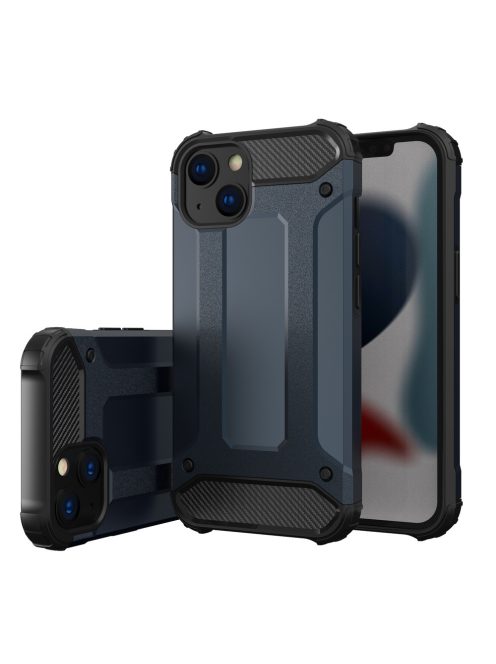 iPhone 13 6.1' Armor Tok 2in1 Ütésállókivitel Hybrid Rugged RMPACK Sötétkék