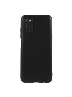   RMPACK Samsung Galaxy A03s Szilikon Tok Carbon Mintázattal TPU Fekete