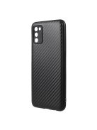 RMPACK Samsung Galaxy A03s Szilikon Tok Carbon Mintázattal TPU Fekete