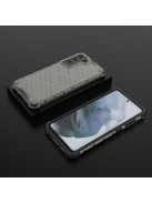 RMPACK Samsung Galaxy S21 FE Ütésállókivitel Szilikon Tok Honeycomb Shock-Proof TPU Fekete