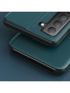 RMPACK Samsung Galaxy S21 FE Notesz Tok Ablakos View Window Series Kitámasztható Zöld