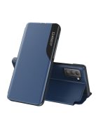 RMPACK Samsung Galaxy S21 FE Notesz Tok Ablakos View Window Series Kitámasztható Kék