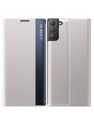 RMPACK Samsung Galaxy S21 FE Notesz Tok ELEGANT Style Ablakos View Window Series Kitámasztható Fehér