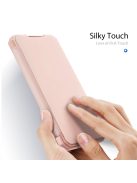 RMPACK Samsung Galaxy S21 FE Flip Notesz Tok DUX DUCIS Skin X Mágneses Kitámasztható Bankkártyatartóval Rózsaszín