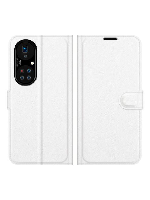 RMPACK Huawei P50 Pro Notesz Tok Business Series Kitámasztható Bankkártyatartóval Fehér