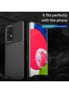 RMPACK Samsung Galaxy A53 5G Szilikon Tok Twill Ütésálló Thunder Series Kivitel Fekete