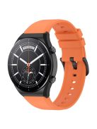 RMPACK Xiaomi Watch S1 / Watch S1 Active Óraszíj Pótszíj Szilikon Szíj Nature Type Narancssárga
