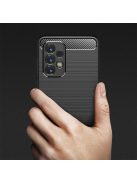 RMPACK Samsung Galaxy A33 5G Szilikon Tok Ütésállókivitel Karbon Mintázattal Sötétkék